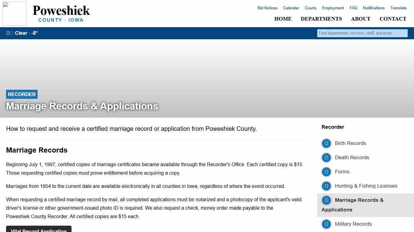 Marriage Records & Applications - Poweshiek County, Iowa