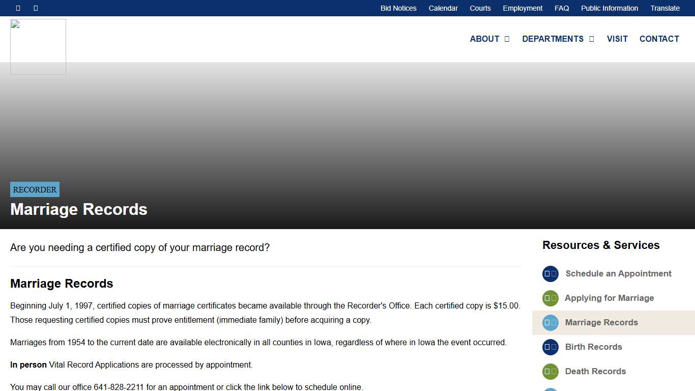 Marriage Records & Applications - Marion County, Iowa